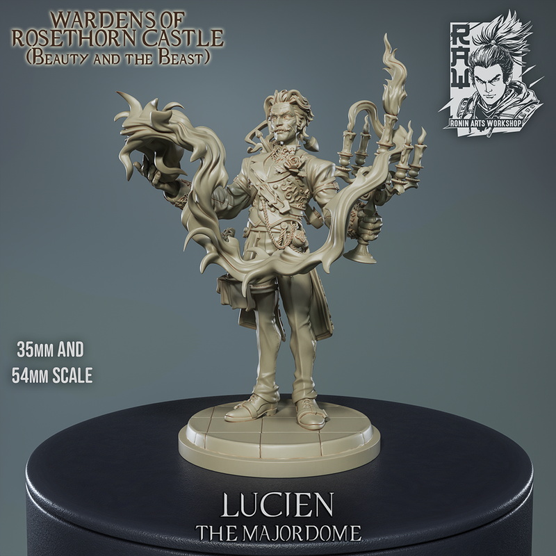 Lucien - The Majordome - Butler of Rosethorne Castle - STL only - Only-Games