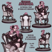 Vampire Aurora - Gothic PinUp Girl (NSFW) - STL only - Only-Games