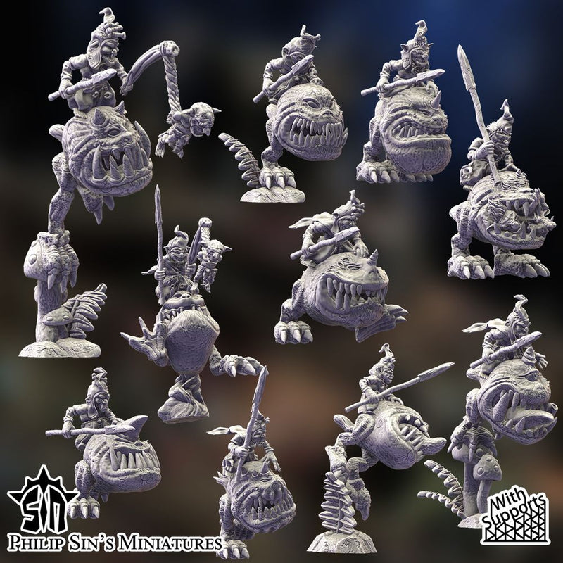 Goblin Fastieth Rider Mini Night Goblin Cave Beast Riders - Philip Sin's Miniatures - Miniatures ...