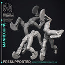 Mannequins - 3 models - Silent hill -  PRESUPPORTED - Illustrated and Stats - 32mm scale