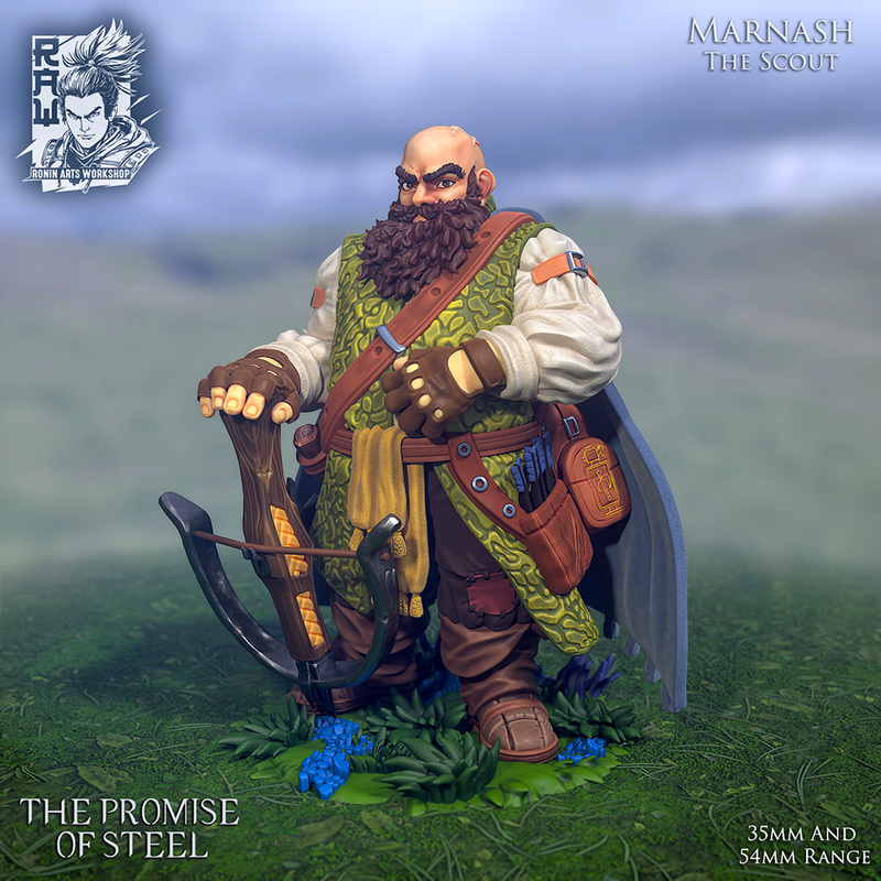 Marnash The Scout - Dwarven Scout - STL only - Only-Games