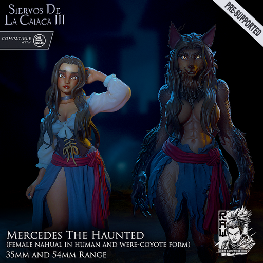 Mercedes The Haunted - Dual Form Peasant (Were-Coyote) - STL only - Only-Games