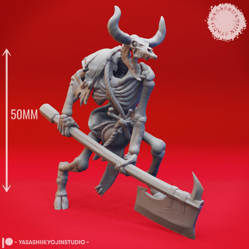 Minotaur Skeleton - Tabletop Miniature (Pre-Supported)