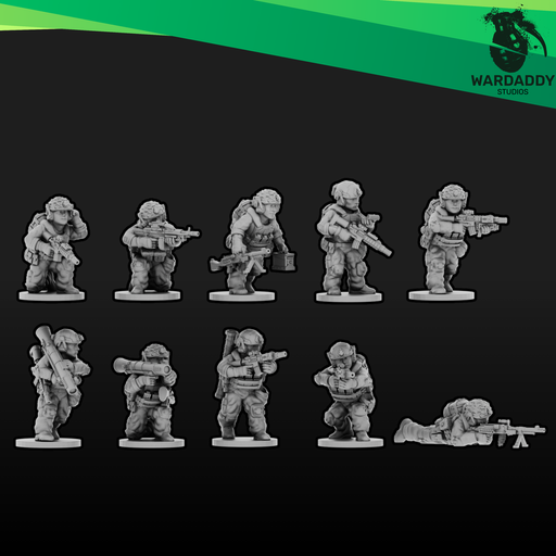 Modern NATO Infantry Support Squad (15mm) - Only-Games