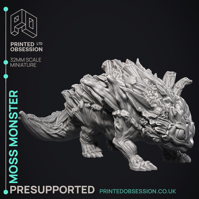 Moss Monster - Elemental Creatures -  PRESUPPORTED - Illustrated and Stats - 32mm scale