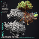 Mud Hippo - Elemental Creature -  PRESUPPORTED - Illustrated and Stats - 32mm scale
