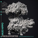 Mud Hippo - Elemental Creature -  PRESUPPORTED - Illustrated and Stats - 32mm scale