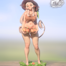 Muna's Peaches - Cowgirl PinUp For 3d Print (75mm and 120mm) - STL only - Only-Games