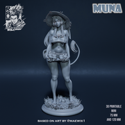 Muna's Peaches - Cowgirl PinUp For 3d Print (75mm and 120mm) - STL only - Only-Games
