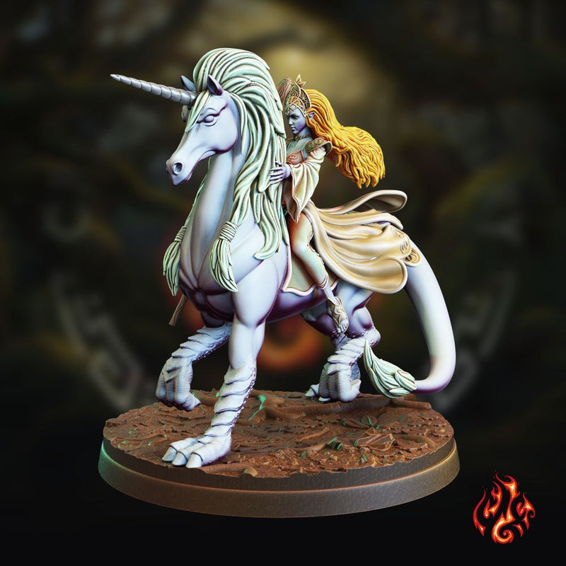 Naesala, Elf Wizard mounted on Unicorn - Only-Games