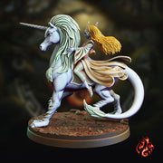 Naesala, Elf Wizard mounted on Unicorn - Only-Games