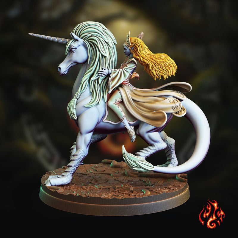 Naesala, Elf Wizard mounted on Unicorn - Only-Games