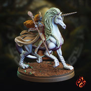 Naesala, Elf Wizard mounted on Unicorn - Only-Games
