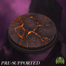 Smelter's Pit Base 25mm [PRE-SUPPORTED] Stone Lava Floor - Only-Games