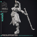 Nurses - 3 models - Slient hill -  PRESUPPORTED - Illustrated and Stats - 32mm scale