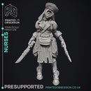 Nurses - 3 models - Slient hill -  PRESUPPORTED - Illustrated and Stats - 32mm scale