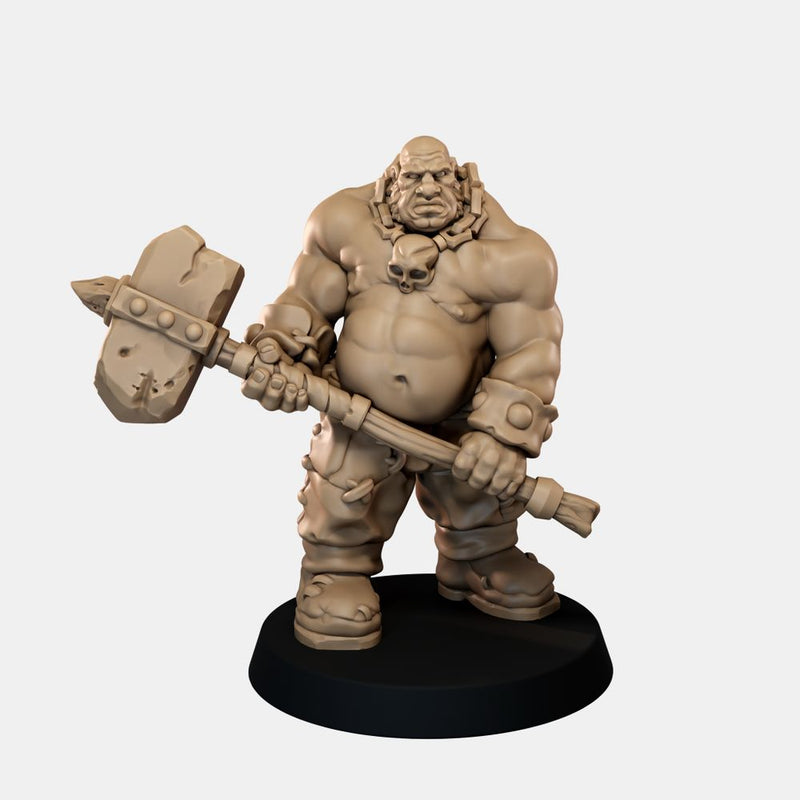 Ogre Crusher Resin Miniature - Two-handed Hammer Option 3 - "The Ogre Wars" - Only-Games