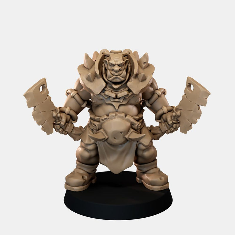 Ogre Slicer Miniature with Dual Cleavers - "The Ogre Wars" - Only-Games