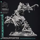 Owl Bear Skeleton - Undead Monster -  PRESUPPORTED - Illustrated and Stats - 32mm scale