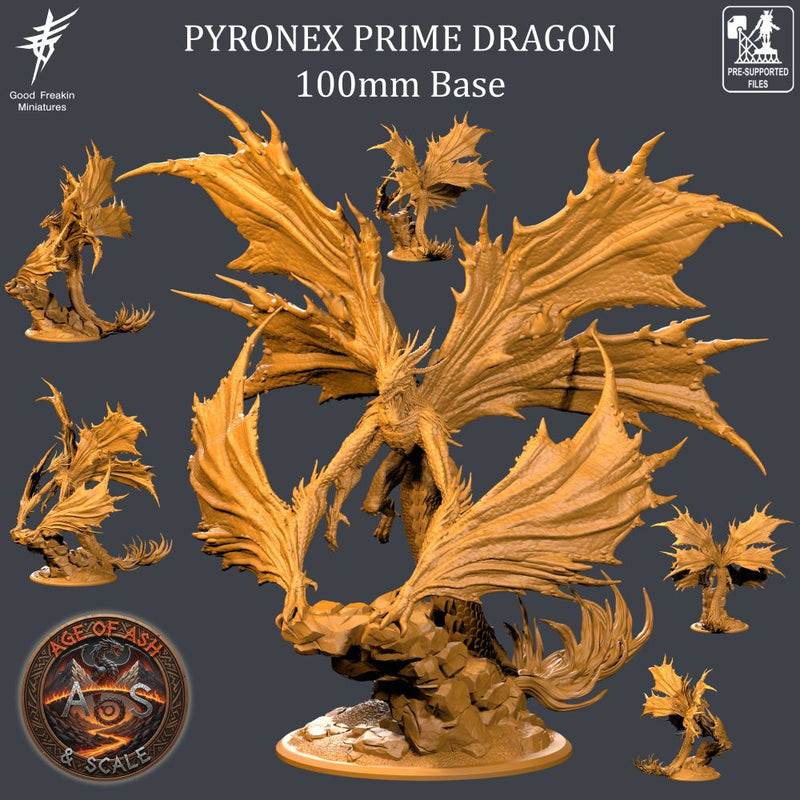 PYRONEX PRIME DRAGON - 100mm Base - Only-Games