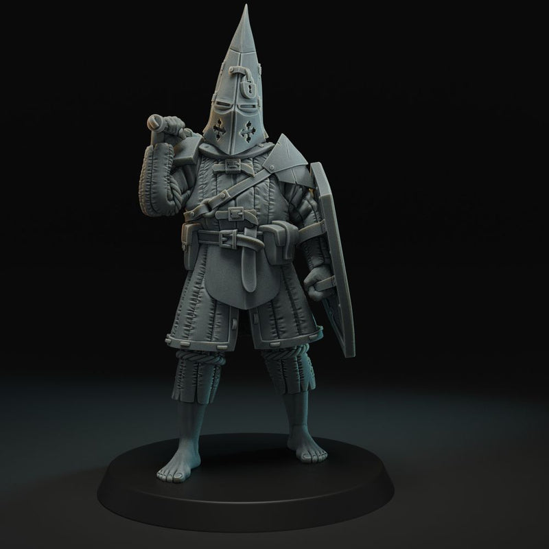 Trench walker with shield