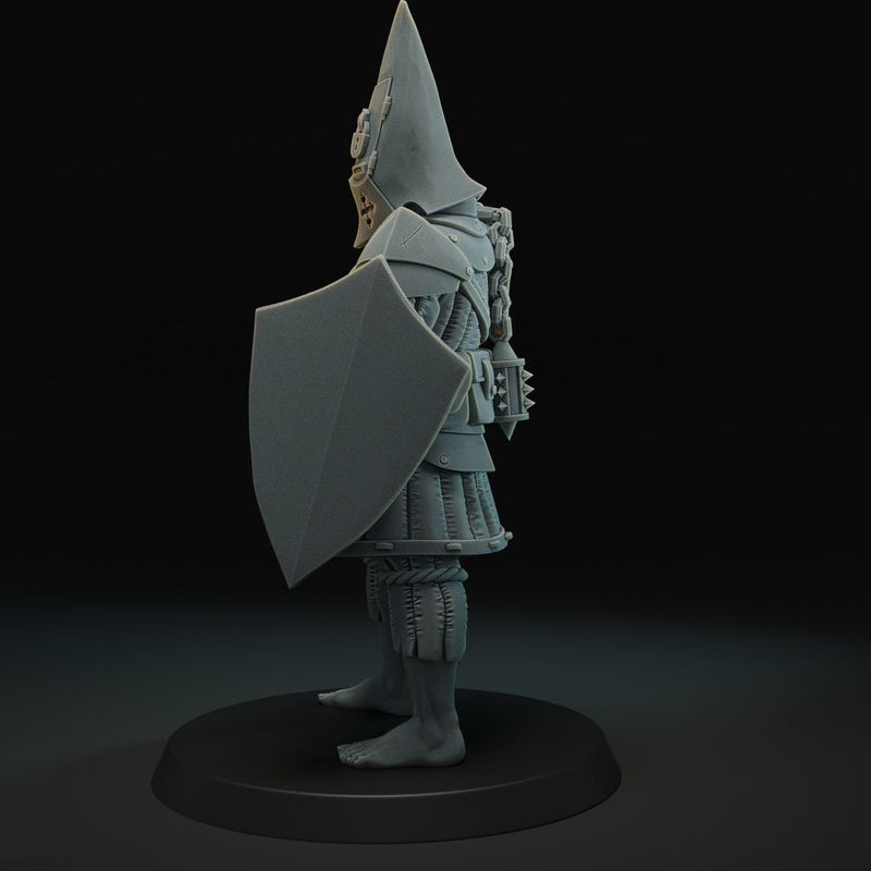 Trench walker with shield