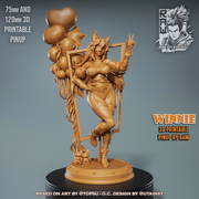 Winnie - Catgirl PinUp (75mm and 120mm) - STL only - Only-Games
