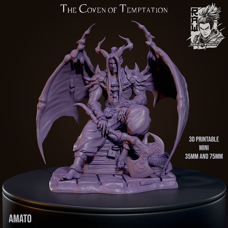 Amato the Lord of Excess - Incubus Lord (NSFW) - STL only - Only-Games