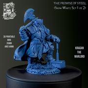 Kragan The Warlord - Warrior King Dwarf - STL only - Only-Games