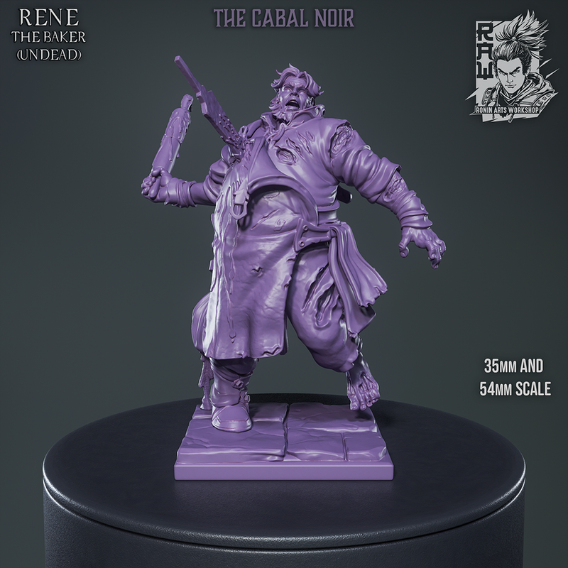 Rene The Baker - Villager NPC with living and undead alts - STL only - Only-Games