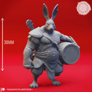 Rabbitfolk Bard-barian - Tabletop Miniature (Pre-Supported)
