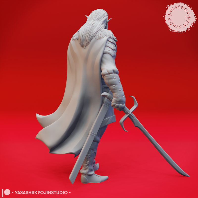 Rahadin - Dusk Elf Chamberlain - Tabletop Miniature (Pre-Supported)
