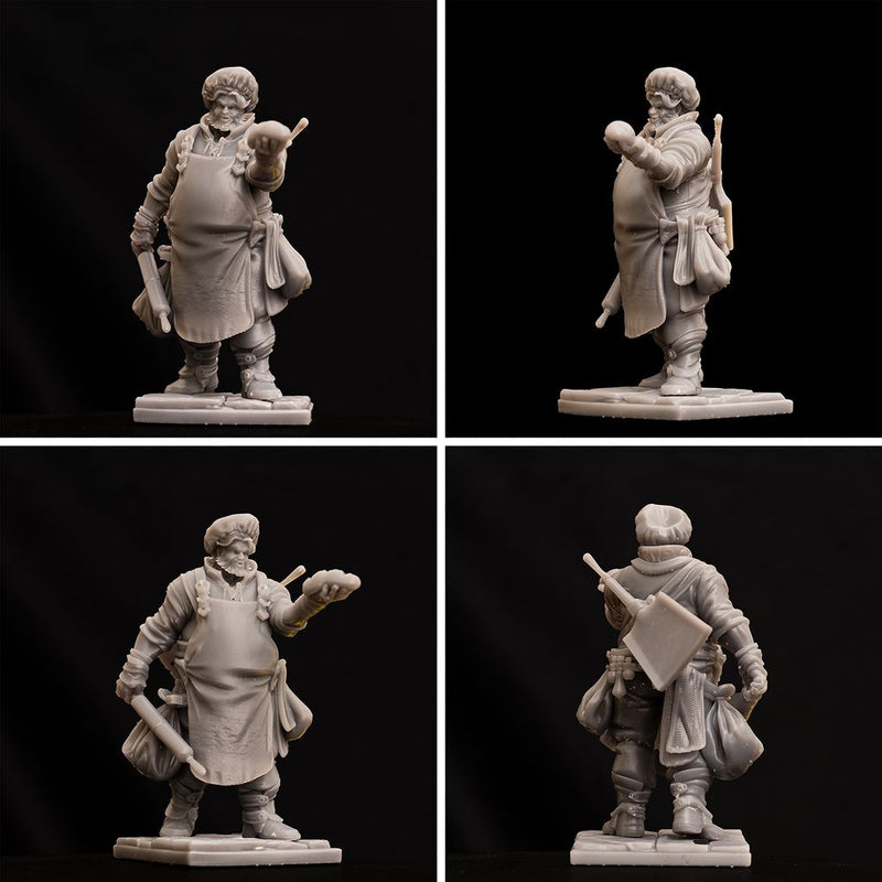 Rene The Baker - Villager NPC with living and undead alts - STL only - Only-Games