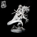 Rodica And Dreadclaw - Female Barbarian riding on therizinosaurus - STL only - Only-Games