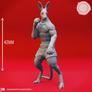 Roo-folk Fighter - Tabletop Miniature (Pre-Supported) - Only-Games