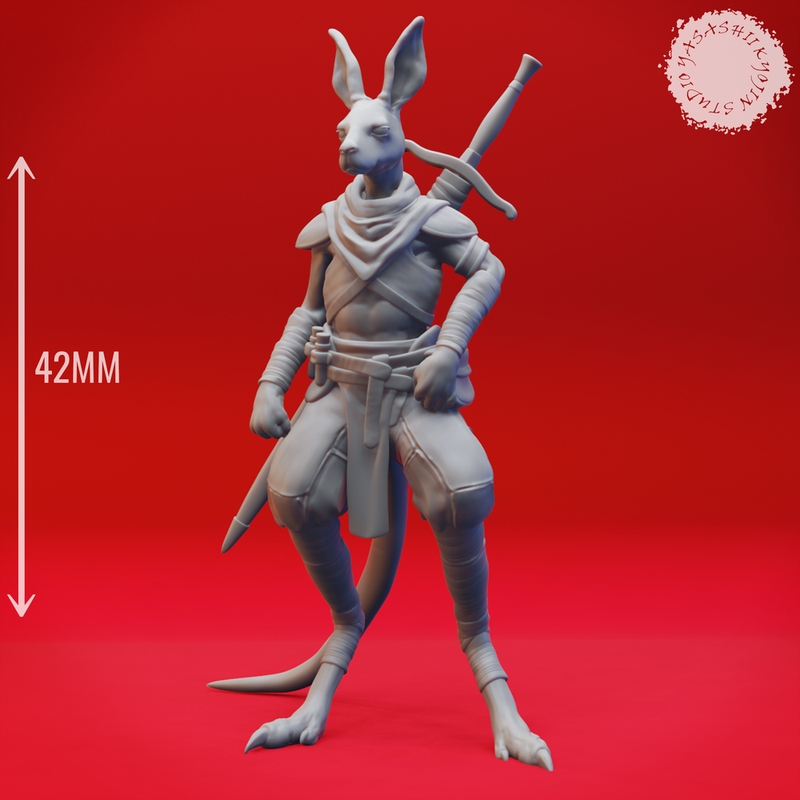 Roo-folk Scout - Tabletop Miniature (Pre-Supported)