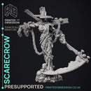 Scarecrow - Undead Monster - Halloween Creature -  PRESUPPORTED - Illustrated and Stats - 32mm scale