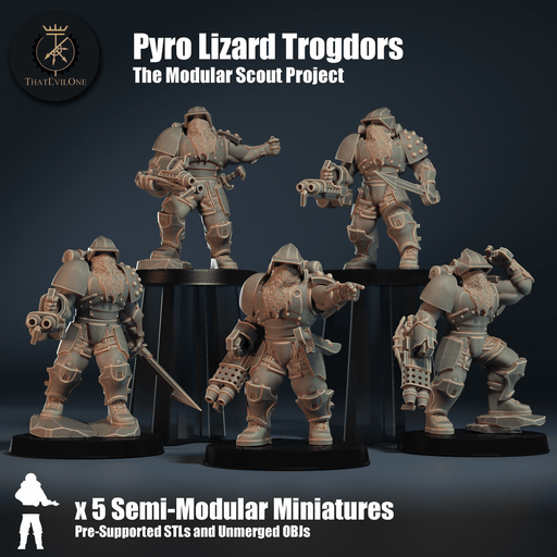 Modular Scout Pyro Lizard Trogdors - Only-Games