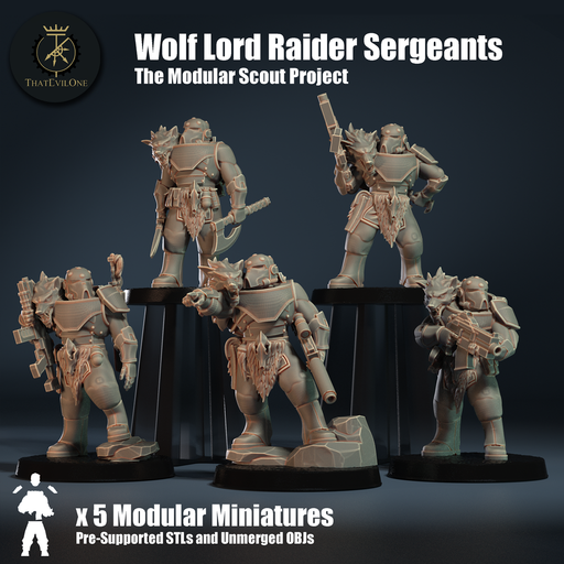 Modular Scout Wolf Lord Sergeants - Only-Games