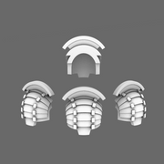 New Digital ProduCyber Samurai Destroyer V4 Bushi Shoulder Pads Type Bct - Only-Games