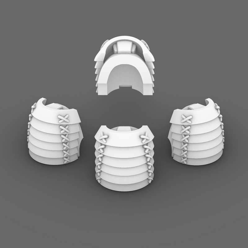 Cyber Samurai V7 Bushi Shoulder Pads Type C - Only-Games