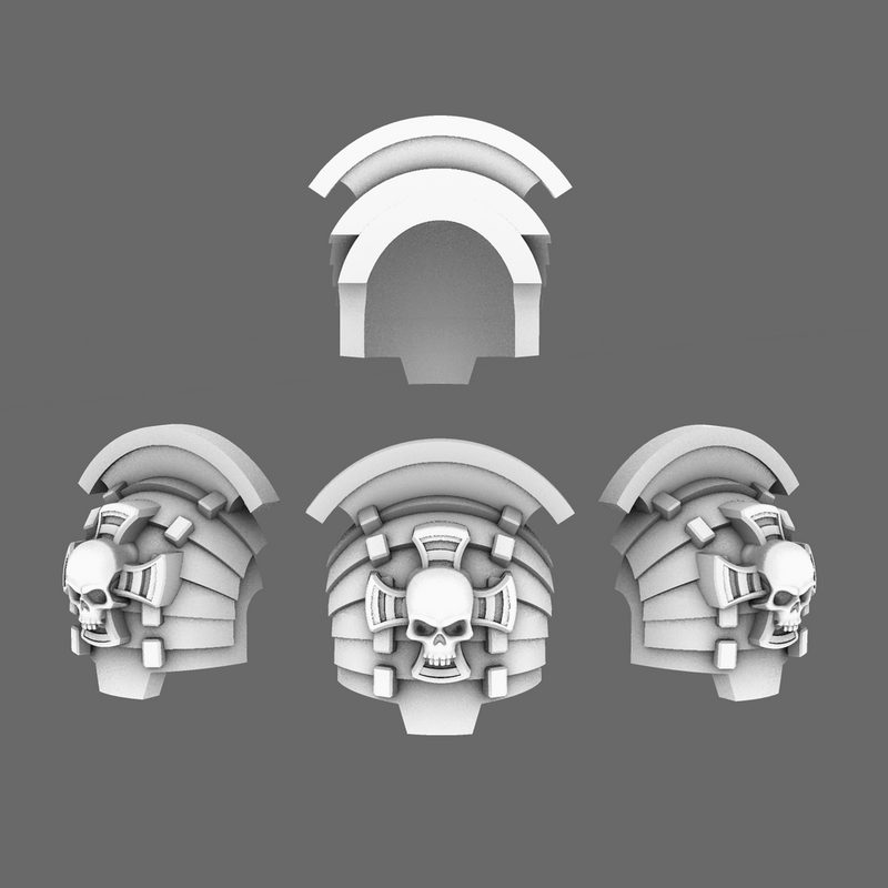 New Digital ProductCyber Samurai Destroyer V4 Bushi Shoulder Pads Type C - Only-Games