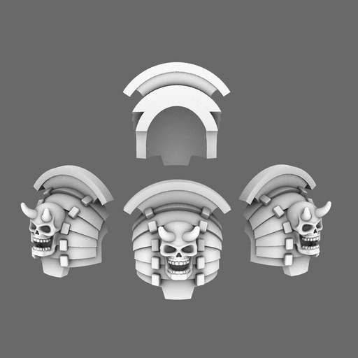 Cyber Samurai Destroyer V4 Bushi Shoulder Pads Type D - Only-Games