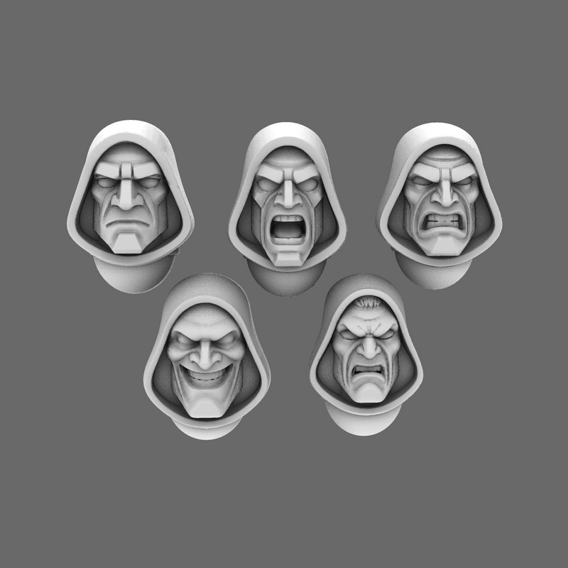 Space Knights V10 Hooded Exposed Heads Type A X10 - Only-Games