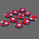 Stars and Stripes 25mm Round Base Set X10 - Only-Games