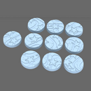 Stars and Stripes 25mm Round Base Set X10 - Only-Games