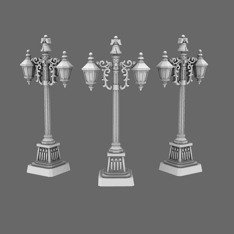Grim Dark Americana Street Lamps - Only-Games