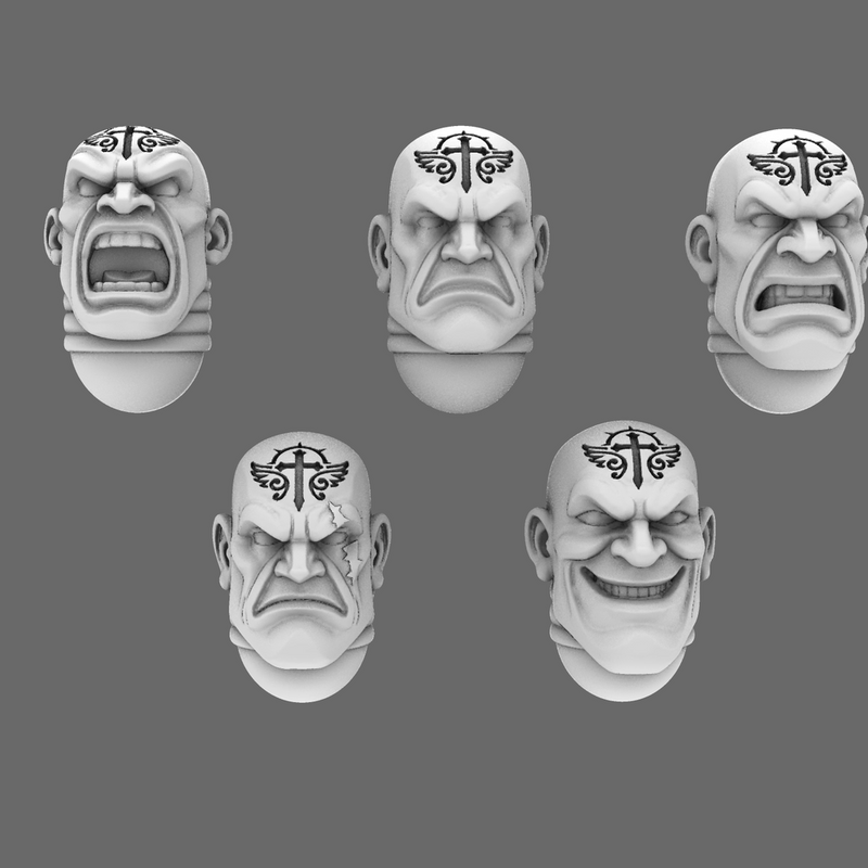 Arthurian Knights V10 Faithful Exposed Heads - Only-Games