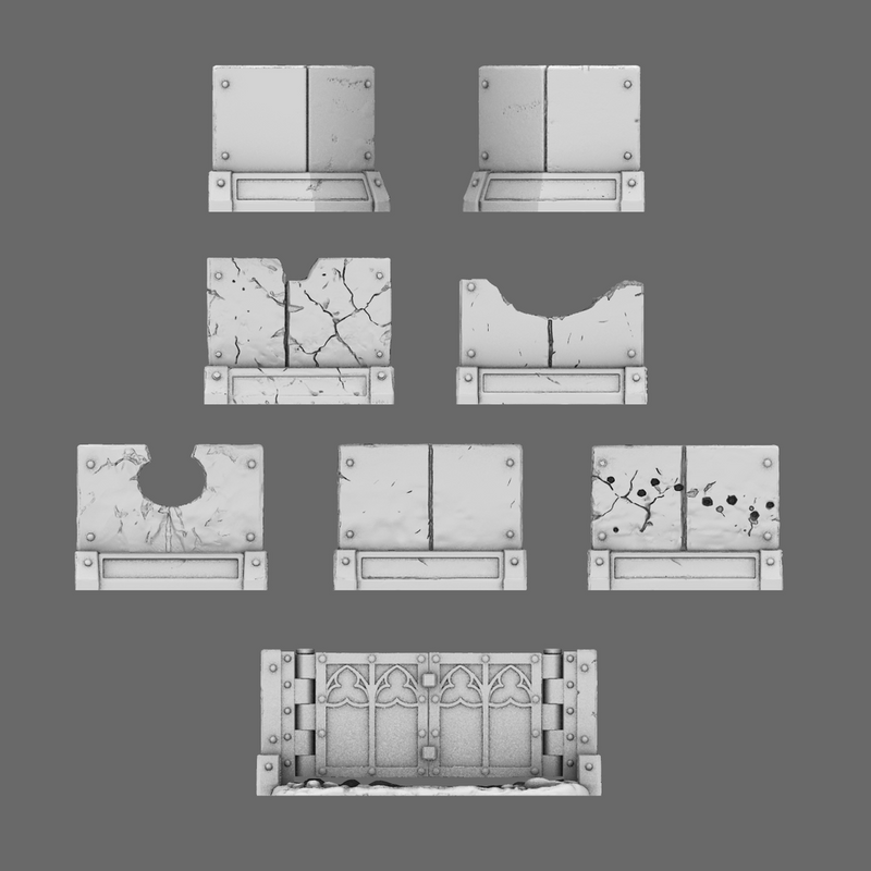 BWTF Scenics Battle Damaged Concrete Barriers - Only-Games