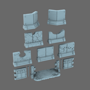 BWTF Scenics Battle Damaged Concrete Barriers - Only-Games